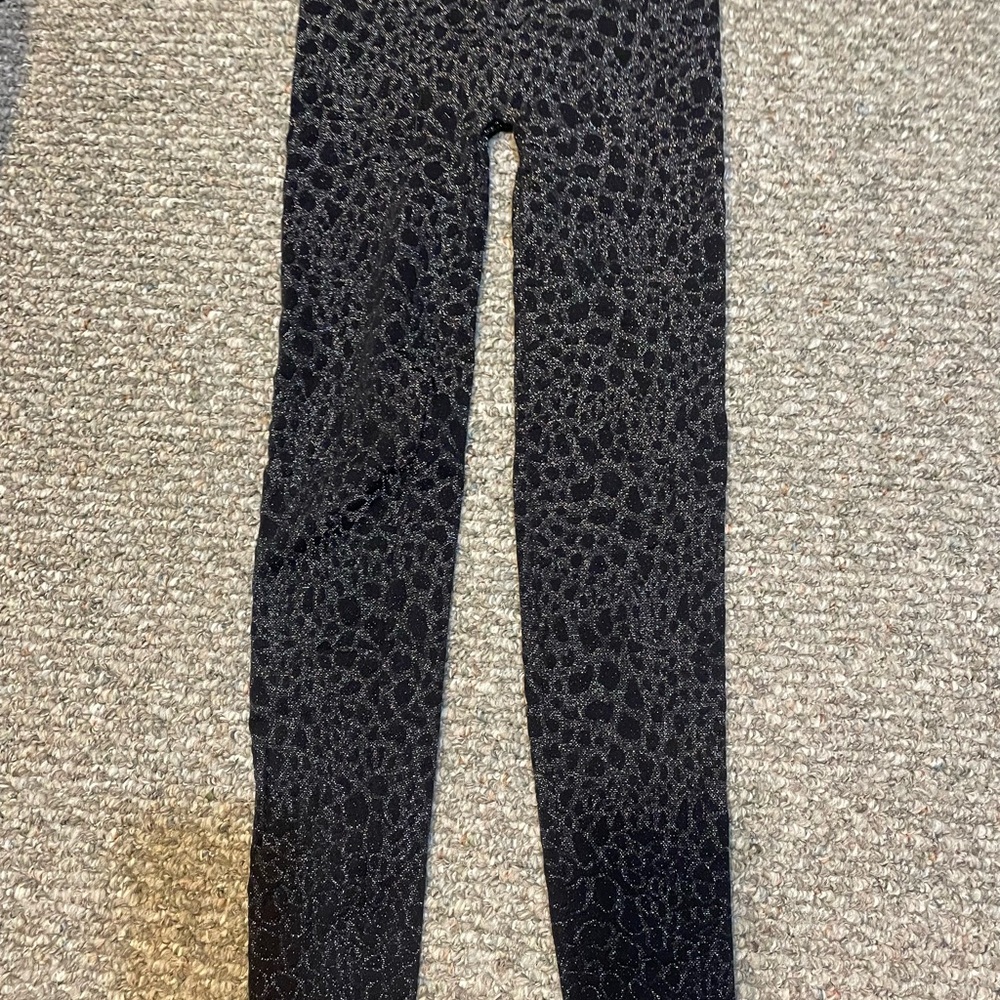 Wolford Black Leopard Print Leggings